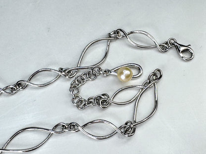 Iridesse by Tiffany & Co Biwa Pearl Flower Sterling Silver Necklace 33.7g JR1875