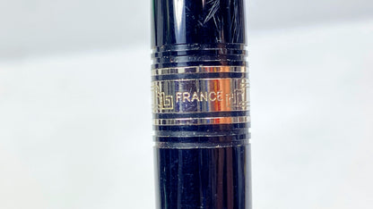 Waterman Charleston Black Resin Fountain Pen Screw-On Cap Gold Trim France SS142