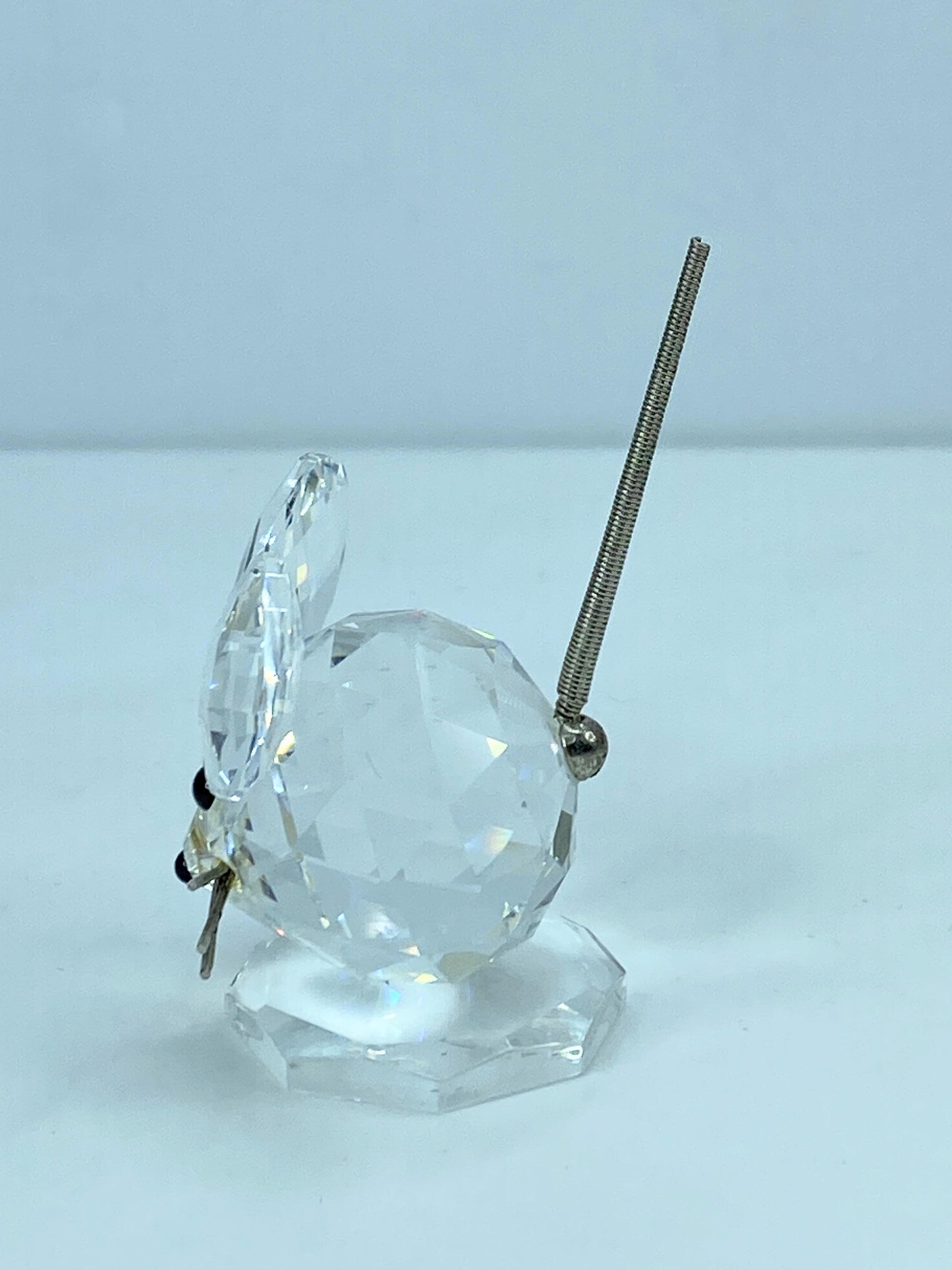 Swarovski Silver Crystal Large Mouse With Spring Coil Tail COA Mirror S92