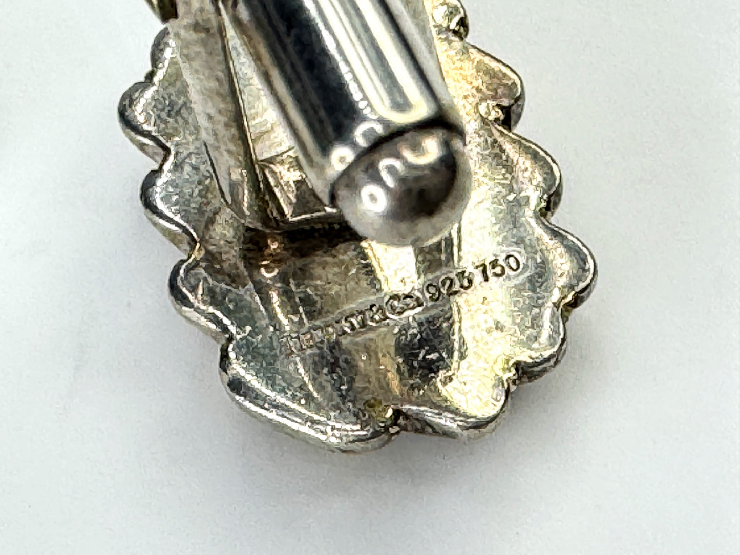 Vintage Tiffany & Co. Ribbed Rope Sterling 18K Cufflinks 19x13mm 14.8g SS462