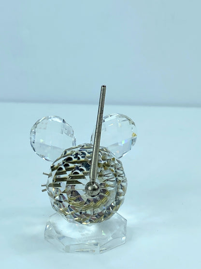 Swarovski Silver Crystal Large Mouse With Spring Coil Tail COA Mirror S92