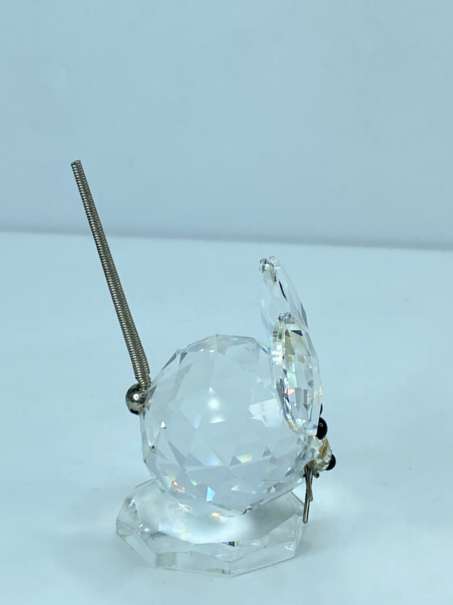 Swarovski Silver Crystal Large Mouse With Spring Coil Tail COA Mirror S92
