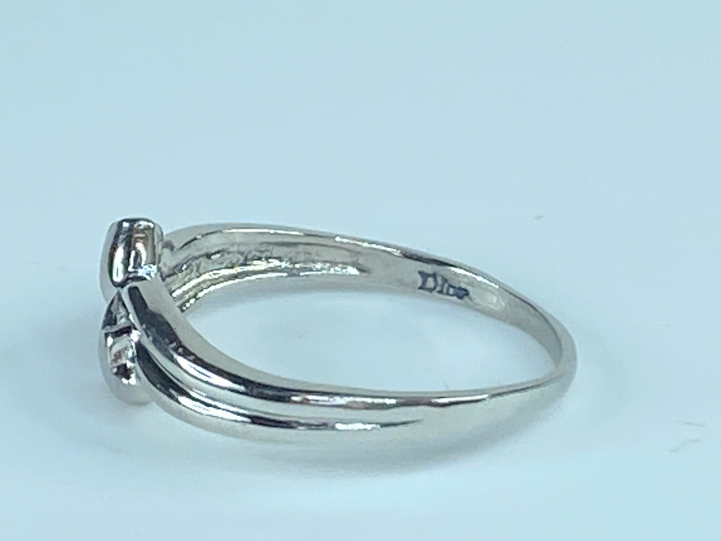 DIOR Platinum Tulip flowers ring 3.7gm s7.25