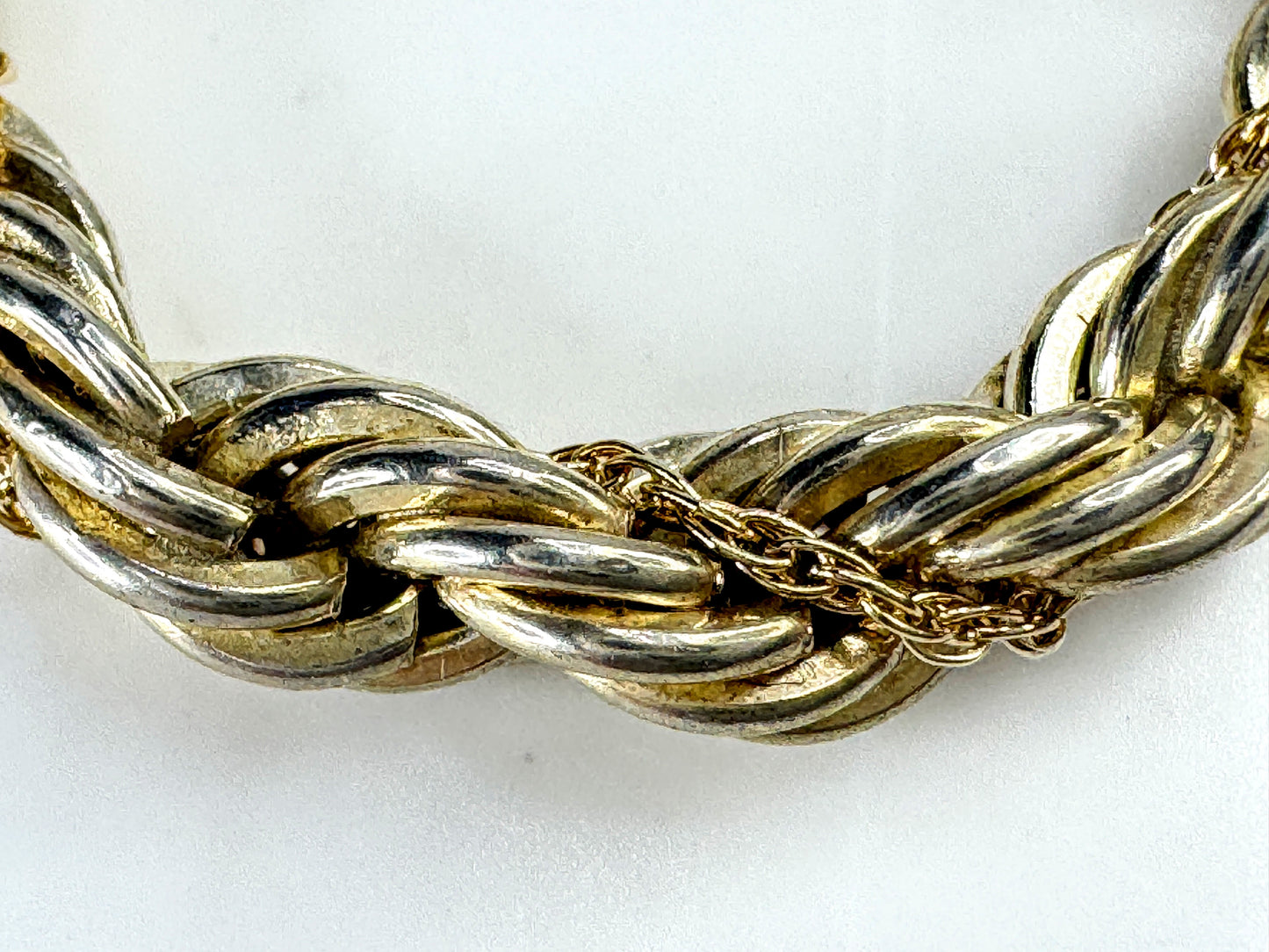 Vintage Tiffany & Co. 18K Gold Sterling Silver Twist Rope Wreath Brooch JR1878