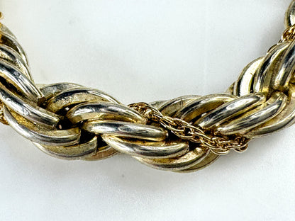 Vintage Tiffany & Co. 18K Gold Sterling Silver Twist Rope Wreath Brooch JR1878