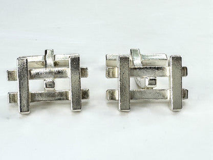 Vintage Tiffany & Co. Frank Gehry axis sterling silver designer cufflinks SS464