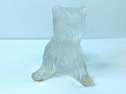 Lalique Figurine Dog Yorkshire Sitting - Superboy Debout 11746 Crystal