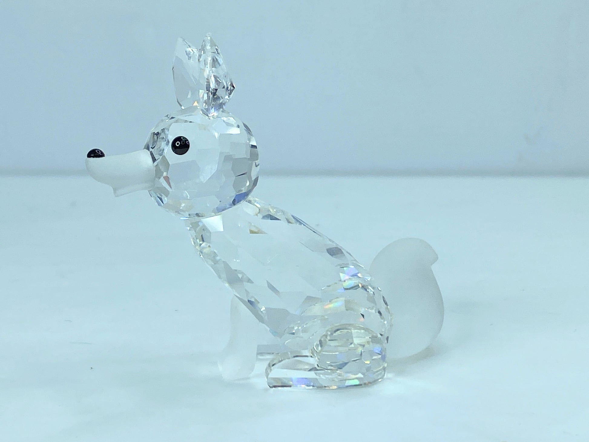 Swarovski Crystal Figurine, large Fox 2 3/4" 013837 COA Mirror S98