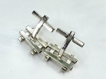 Vintage Tiffany & Co. Frank Gehry axis sterling silver designer cufflinks SS464