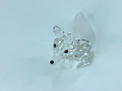 Swarovski Crystal Figurine, large Fox 2 3/4" 013837 COA Mirror S98