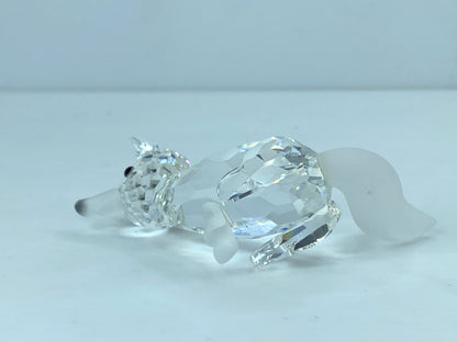 Swarovski Crystal Figurine, large Fox 2 3/4" 013837 COA Mirror S98