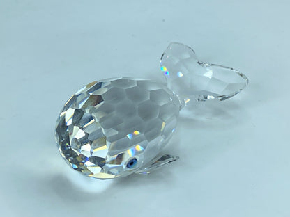 Swarovski Crystal anthropomorphic Austria vtg Humpback Whale Moby Dick COA S100