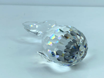 Swarovski Crystal anthropomorphic Austria vtg Humpback Whale Moby Dick COA S100