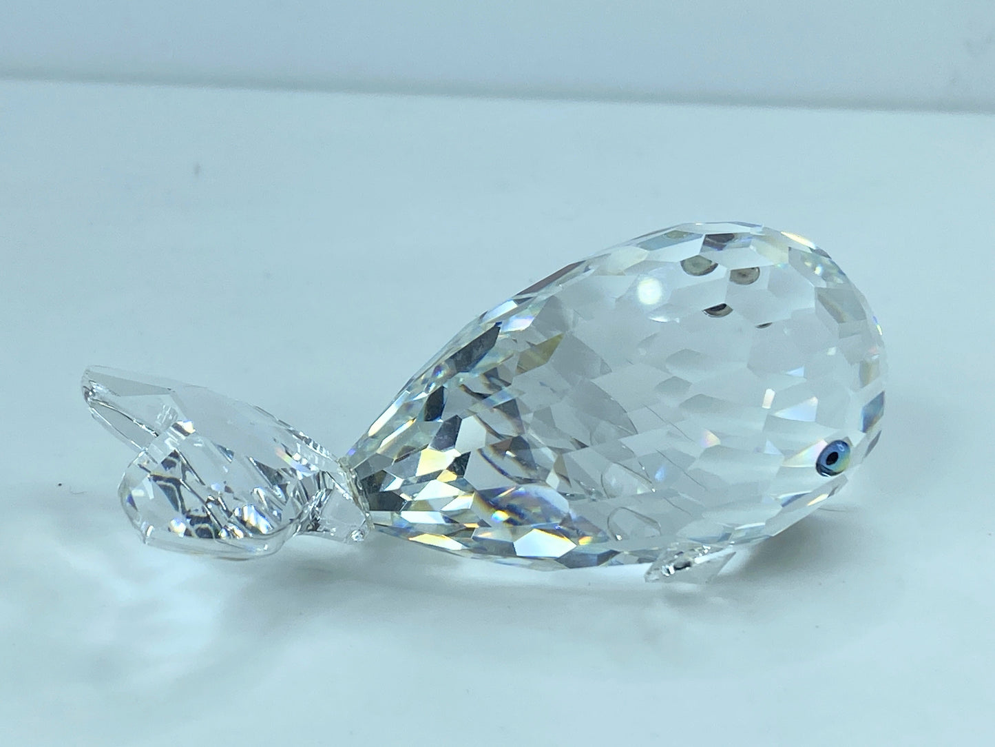 Swarovski Crystal anthropomorphic Austria vtg Humpback Whale Moby Dick COA S100