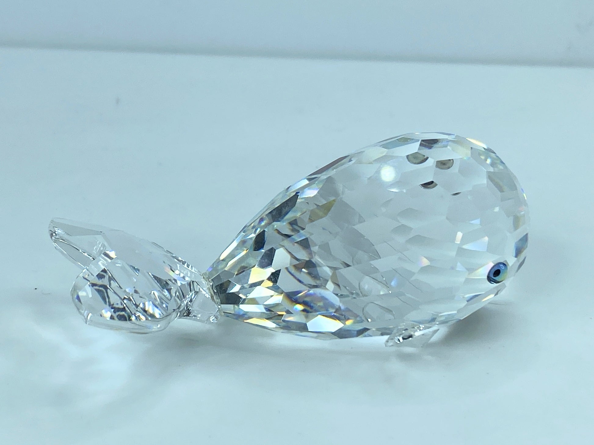 Swarovski Crystal anthropomorphic Austria vtg Humpback Whale Moby Dick COA S100