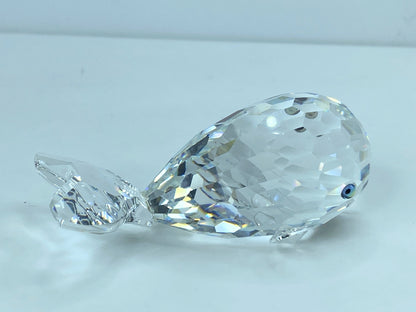 Swarovski Crystal anthropomorphic Austria vtg Humpback Whale Moby Dick COA S100