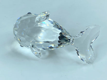 Swarovski Crystal anthropomorphic Austria vtg Humpback Whale Moby Dick COA S100