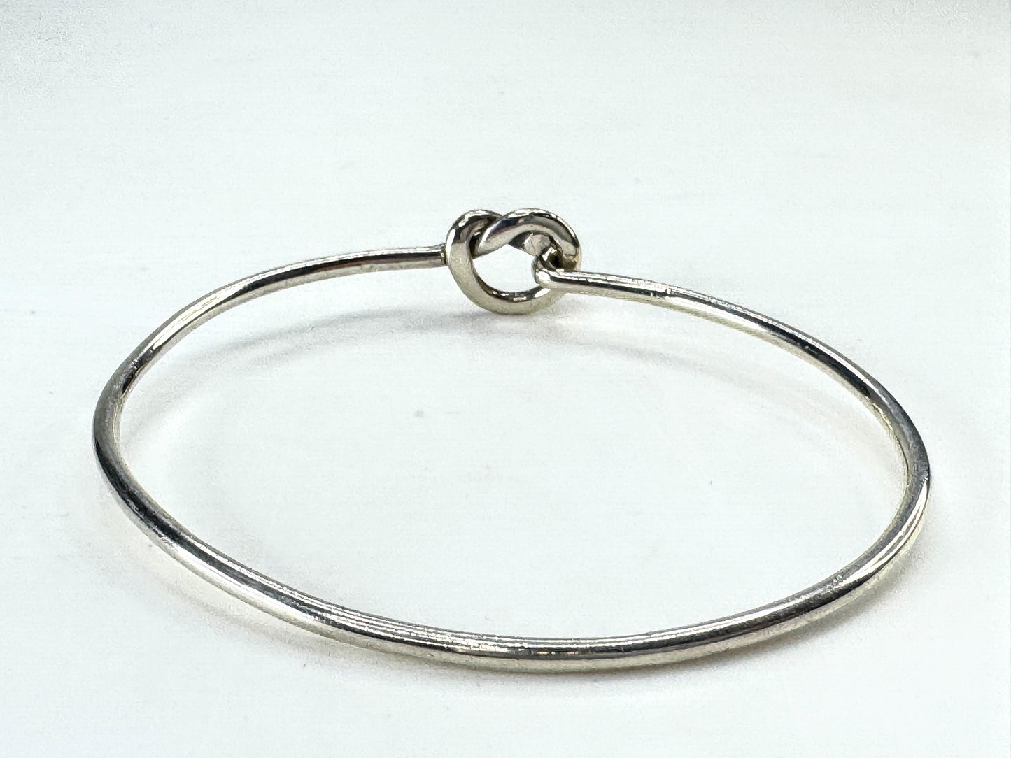 Tiffany & Co. Hook & Eye 18K Gold Sterling Silver Bangle Bracelet JR1880