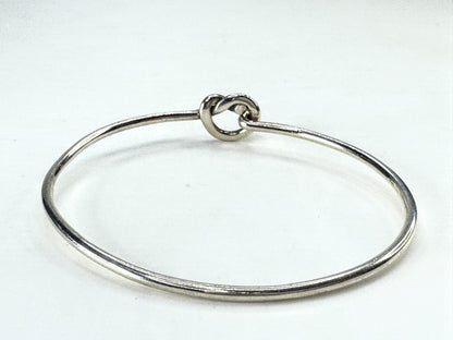 Tiffany & Co. Hook & Eye 18K Gold Sterling Silver Bangle Bracelet JR1880