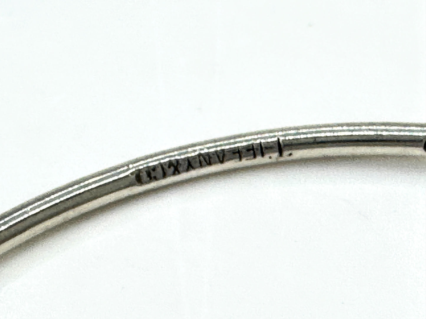 Tiffany & Co. Hook & Eye 18K Gold Sterling Silver Bangle Bracelet JR1880