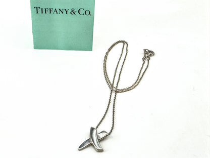 Vintage Tiffany & Co Paloma Picasso X Pendant Necklace Sterling Silver JR1883