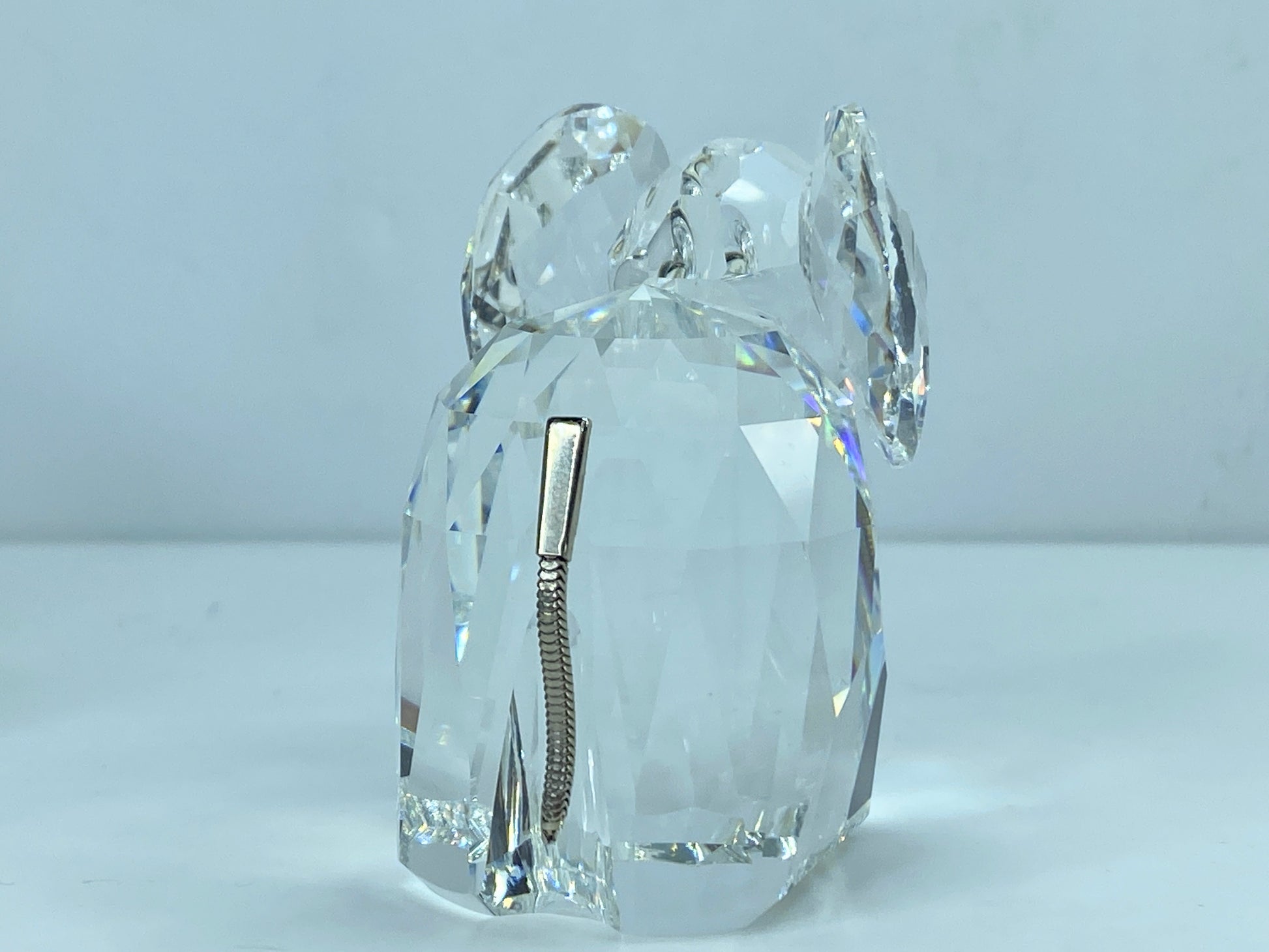 Swarovski Crystal Elephant with Metal Tail 2.5" tall Mint COA Mirror S101