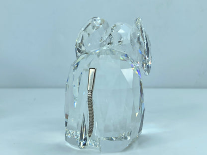 Swarovski Crystal Elephant with Metal Tail 2.5" tall Mint COA Mirror S101