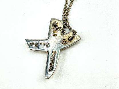 Vintage Tiffany & Co Paloma Picasso X Pendant Necklace Sterling Silver JR1883
