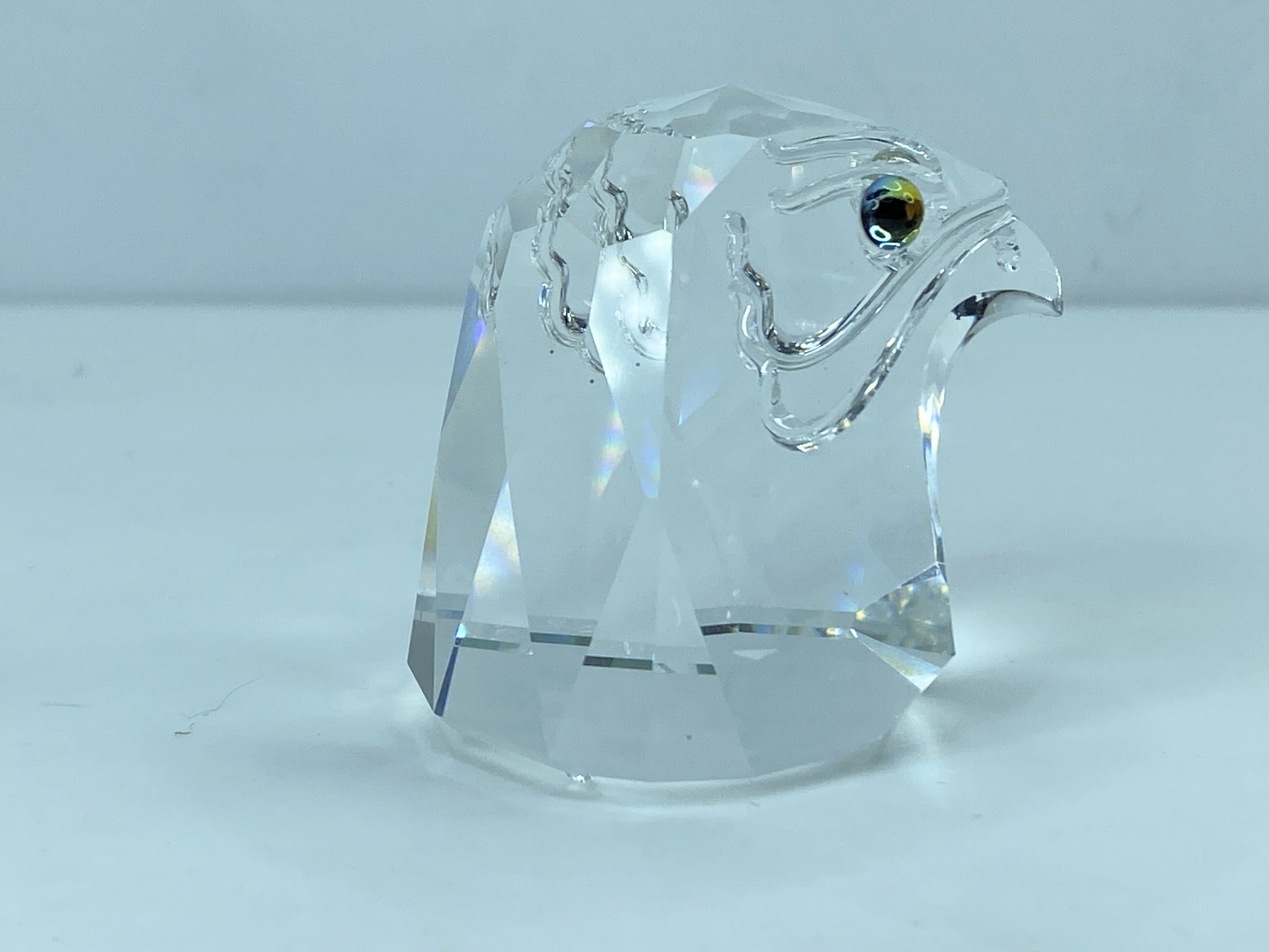 Swarovski Crystal Eagle Falcon Head- Endangered Series Mint COA Mirror S102