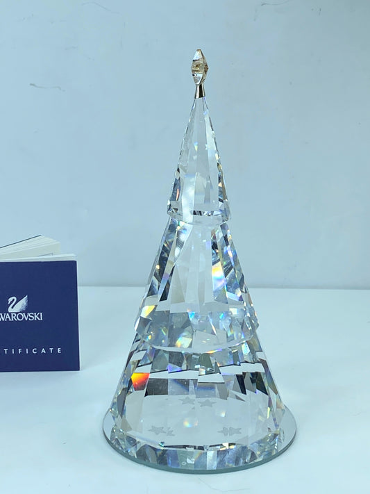 Swarovski Magical Christmas Tree 1006041 Figurine Retired Mint COA Mirror S103