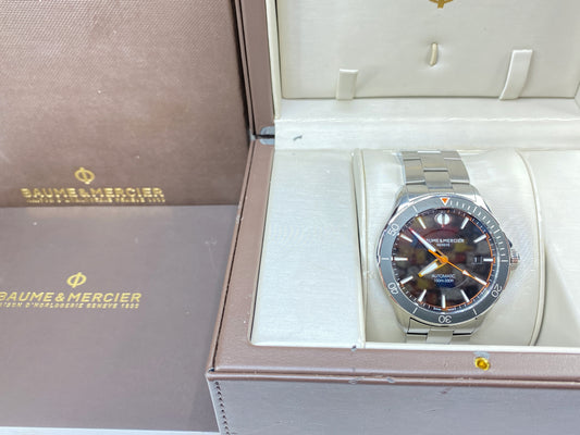 Baume & Mercier Clifton Club MOA10340 Automatic Black Dial Watch Box SS156
