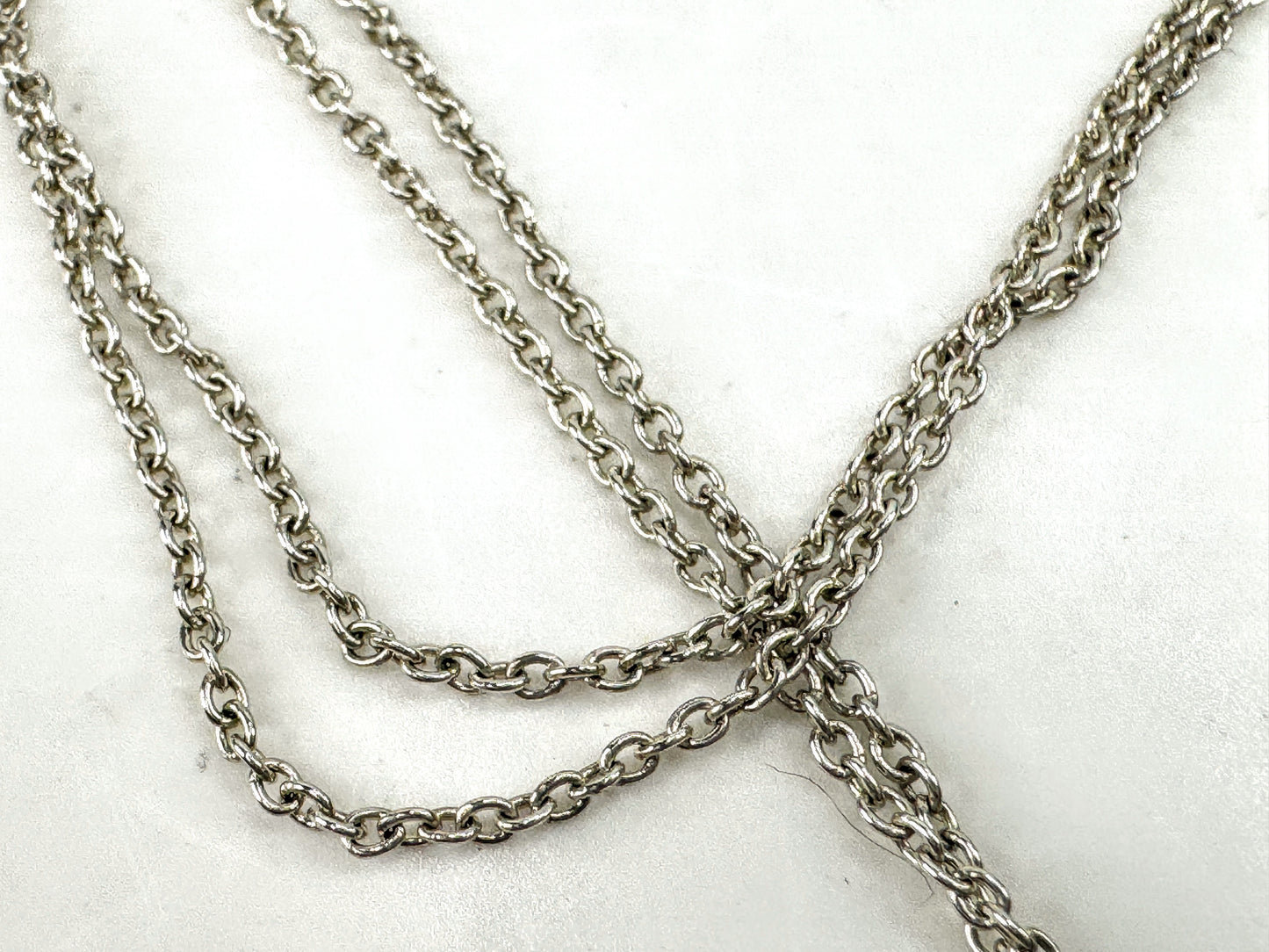 Vintage Tiffany & Co. Elsa Peretti teardrop sterling silver necklace 16" JR1885