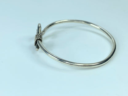 Vintage Sterling Silver 925 Lasso rope loop buckle bangle