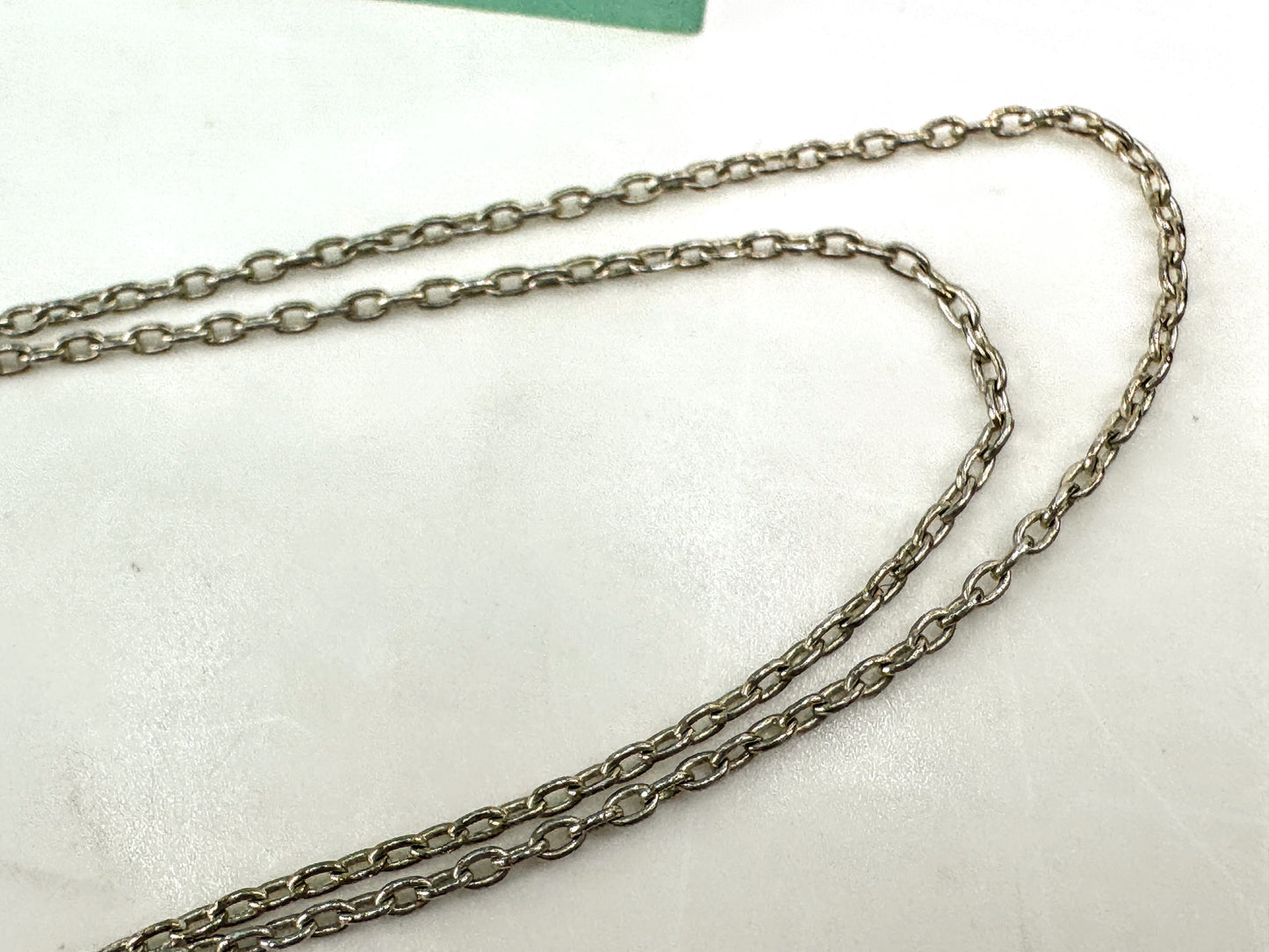 Vintage Tiffany & Co. Elsa Peretti Double Open Heart 925 Silver Necklace JR1886