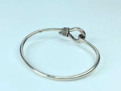 Vintage Sterling Silver 925 Lasso rope loop buckle bangle