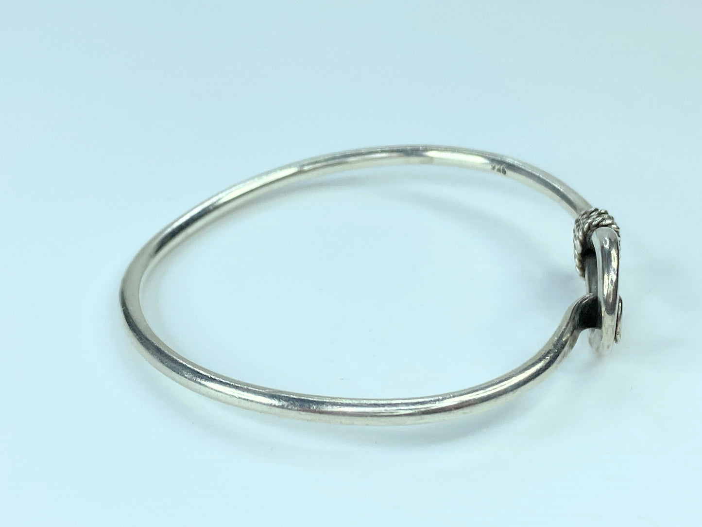 Vintage Sterling Silver 925 Lasso rope loop buckle bangle