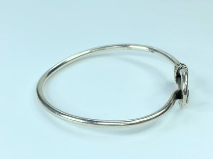 Vintage Sterling Silver 925 Lasso rope loop buckle bangle