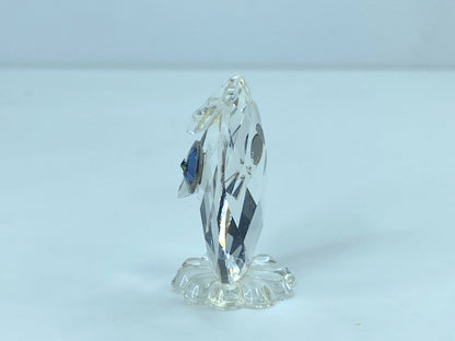 Swarovski Silver Crystal Owl With Green Cetrine Eyes Mint Mirror COA S104