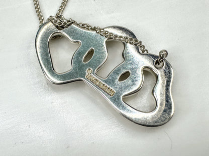 Vintage Tiffany & Co. Elsa Peretti Triple Open Heart Necklace 16.8" JR1887