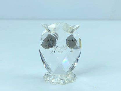 Swarovski Silver Crystal Owl With Green Cetrine Eyes Mint Mirror COA S104