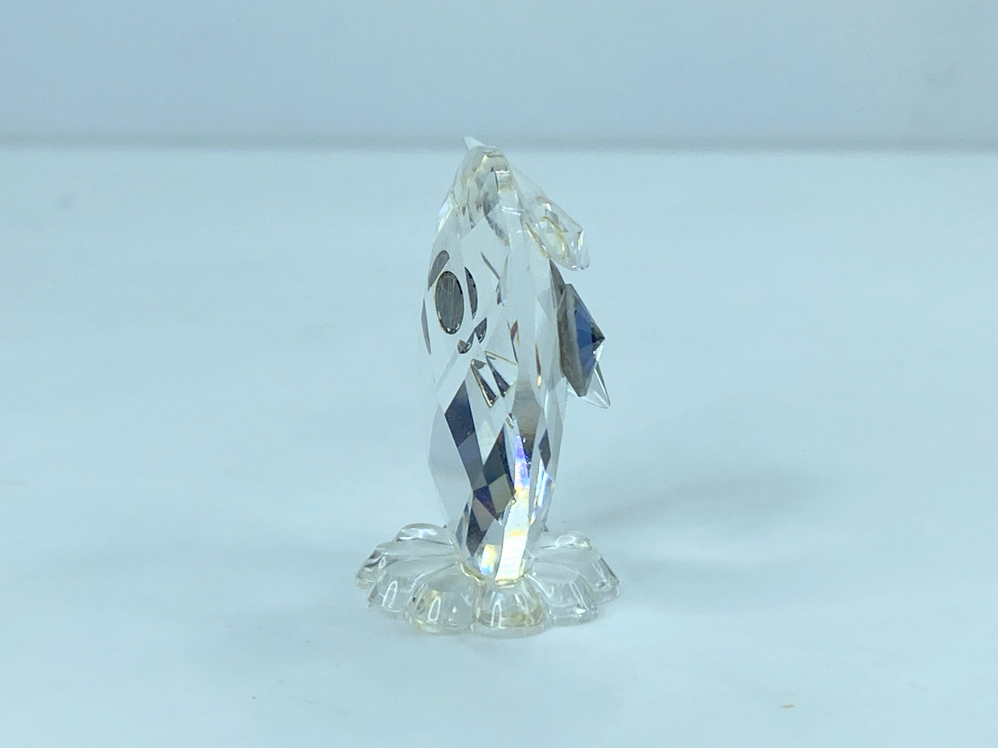 Swarovski Silver Crystal Owl With Green Cetrine Eyes Mint Mirror COA S104