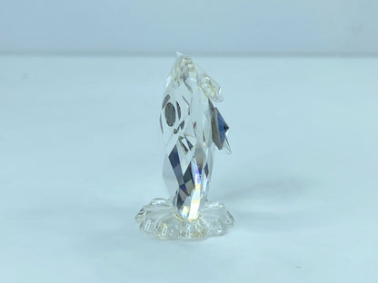 Swarovski Silver Crystal Owl With Green Cetrine Eyes Mint Mirror COA S104