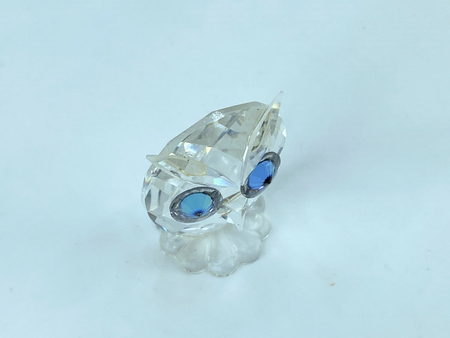 Swarovski Silver Crystal Owl With Green Cetrine Eyes Mint Mirror COA S104