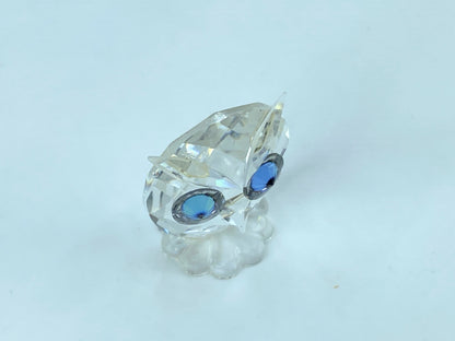 Swarovski Silver Crystal Owl With Green Cetrine Eyes Mint Mirror COA S104