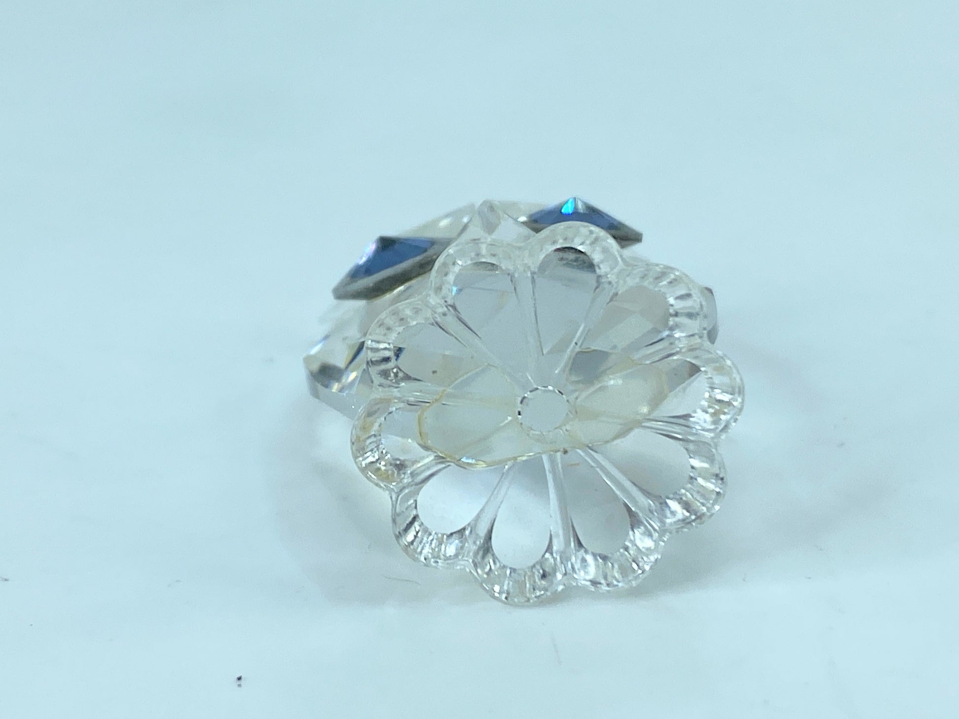 Swarovski Silver Crystal Owl With Green Cetrine Eyes Mint Mirror COA S104
