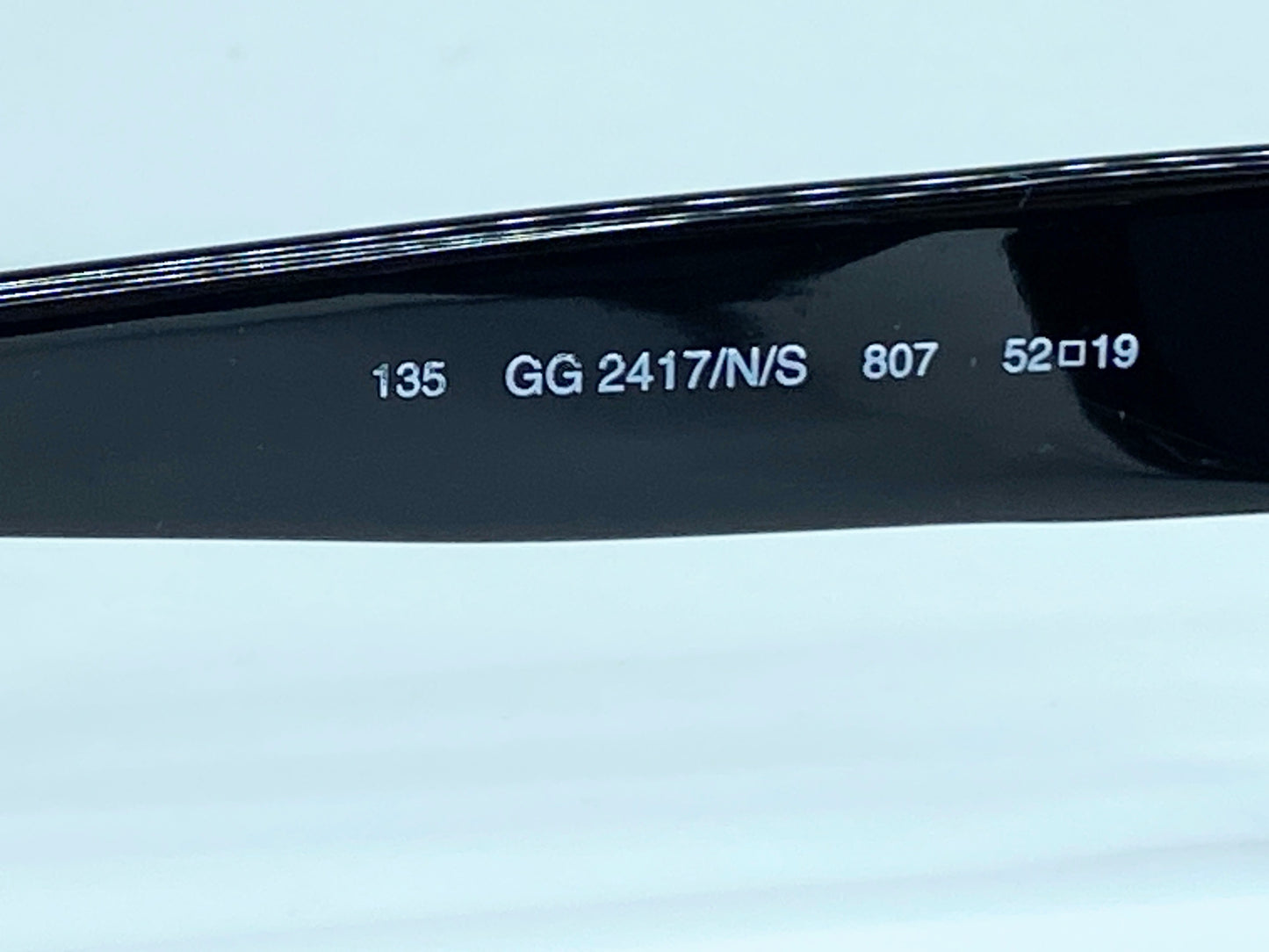 Authentic GUCCI GG2417/N/S 1HL 52mm Blue Black Sunglasses Italy Unisex GS246