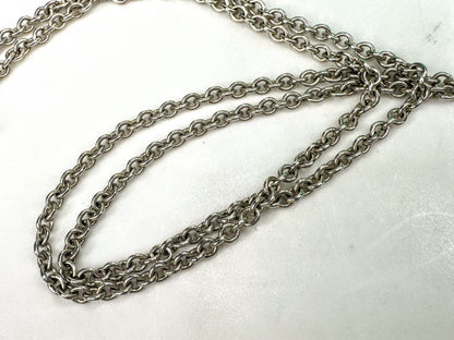 Vintage Tiffany & Co large Loving Heart Ribbon Necklace 24" Elsa Peretti JR1888