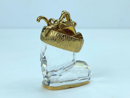 Swarovski Crystal Christmas Memories Christmas Boot Ornament Mirror COA S105
