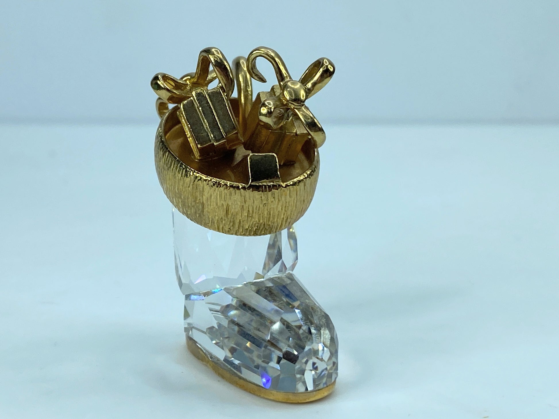 Swarovski Crystal Christmas Memories Christmas Boot Ornament Mirror COA S105