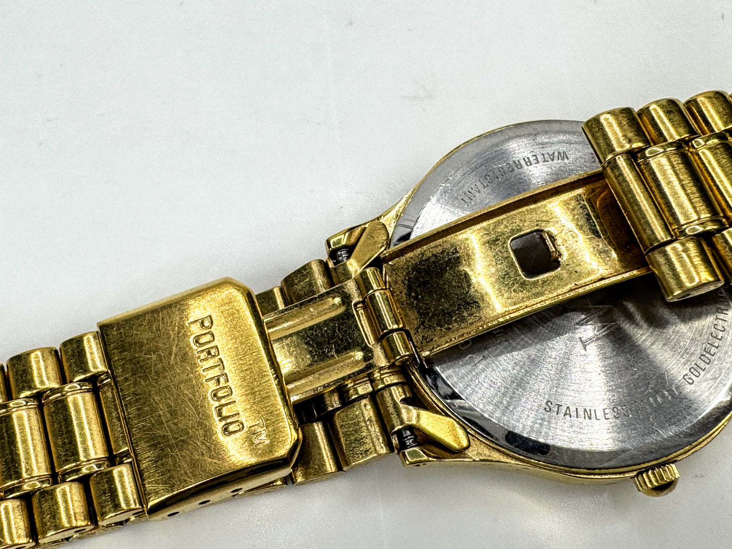 Tiffany Co Portfolio Roman Numeral Unisex Wristwatch 32mm Sized 7.5" W-192 SS466